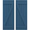 Ekena Millwork Americraft 6-Board (2 Batten) Wood Joined Board-n-Batten Shutters w/ Z-Bar, ARW102BB621X77HBH, PR ARW102BB621X77HBH - alternate 1